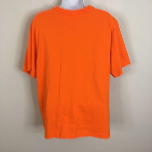 Halloween Top Womens L Orange Black Glitter Black Cat Graphic Fall Pumpkin Shirt - Picture 10 of 11